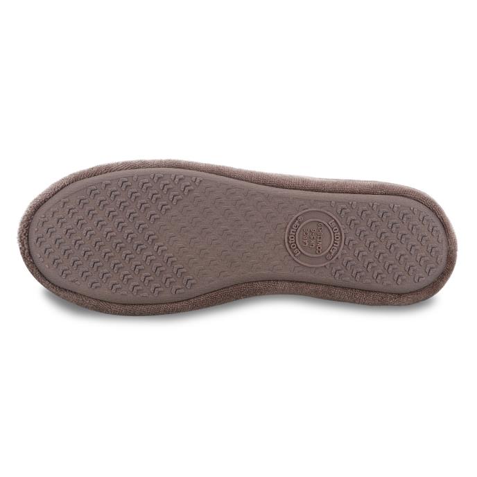 Isotoner® Ladies Terry Ballerina Slipper Taupe Extra Image 5